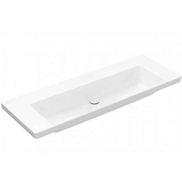 Villeroy & Boch Subway 3.0 - Umyvadlo 130x47 cm, bez přepadu, bez otvoru pro baterii, alpská bílá 4A70D301