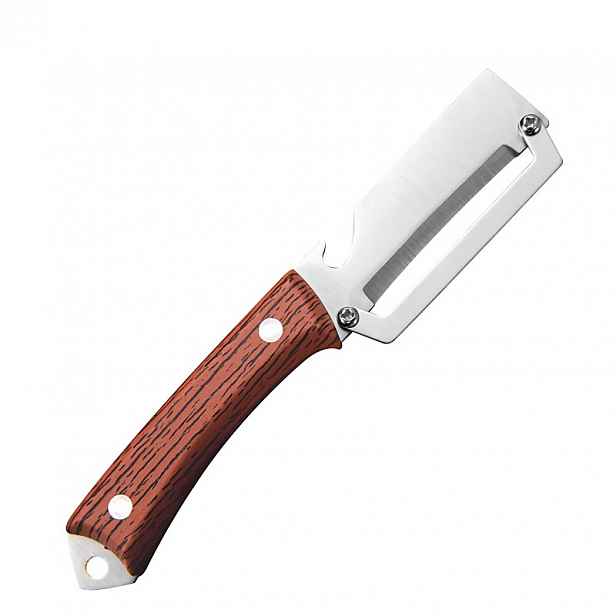TEMU Multifunkční nerezový škrabka, 2v1 nástroj na loupání a krájení ovoce a zeleniny, kuchyňská pomůcka pro domácí vaření, kempování a venkovní