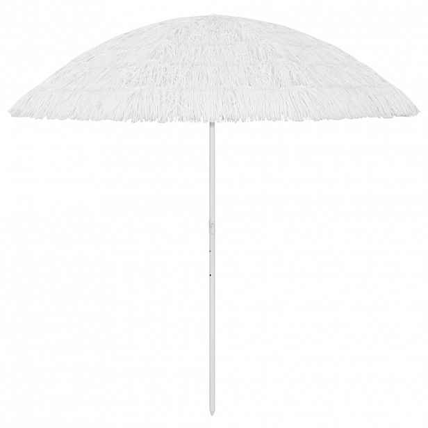 vidaXL Plážový slunečník Hawaii bílý 300 cm