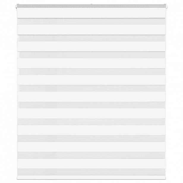 vidaXL Zebra roleta bílá 130x100 cm šířka látky 125,9 cm polyester