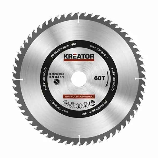 Kreator pilový kotouč 254mm*30mm 60WZ KRT020428