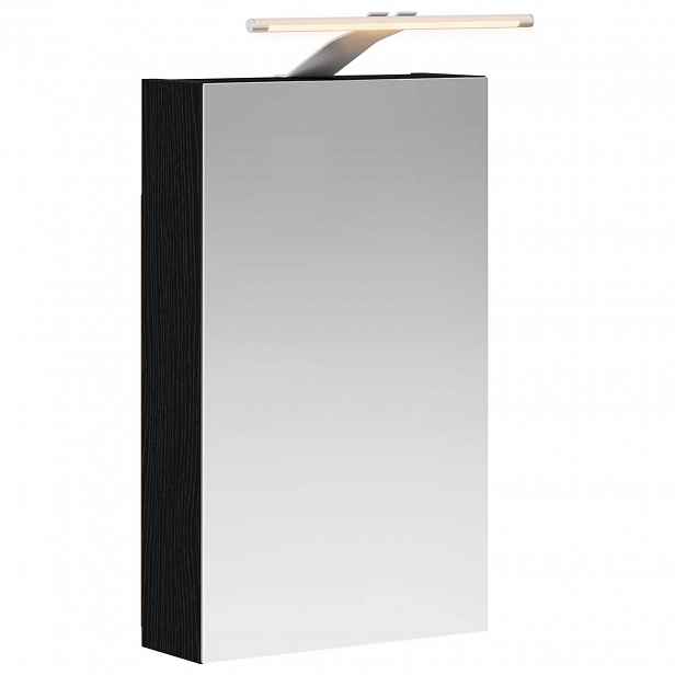 vidaXL Koupelnová zrcadlová skříň Černý dub 30 x 10,5 x 50 cm