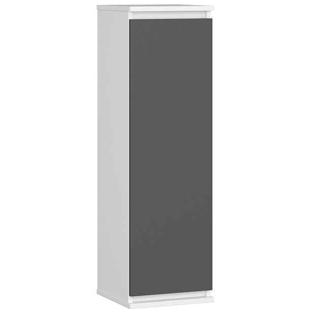 Ak furniture Závěsná skříňka STAR 30 cm bílá/grafitově šedá