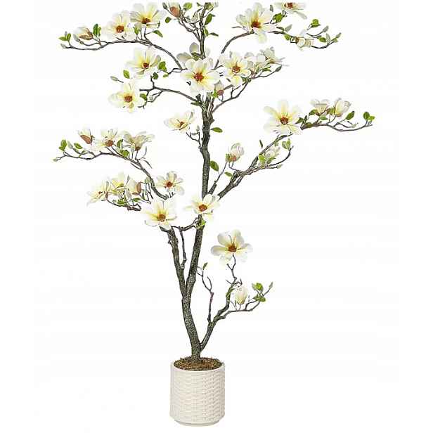 Umělý strom Magnolie, Umělá rostlina s květináčem, 150 cm