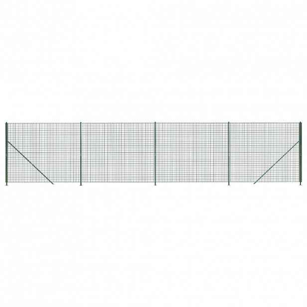 vidaXL Drátěný plot s přírubami zelený 2,2 x 10 m