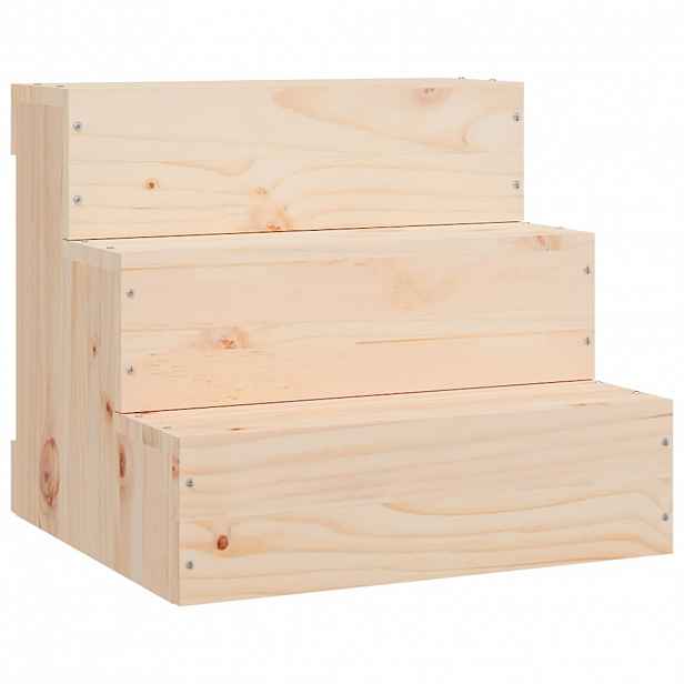 vidaXL Schůdky pro domácí zvířata 40x37,5x35 cm masivní borové dřevo