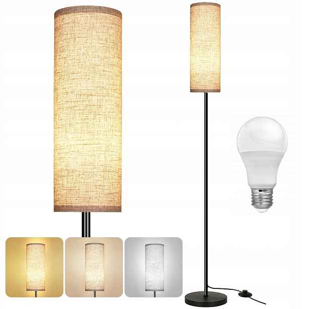 Led Stojací Lampa E27 Stínidlo Obývací Pokoj Ložnice Pokoj Hala 175 CM