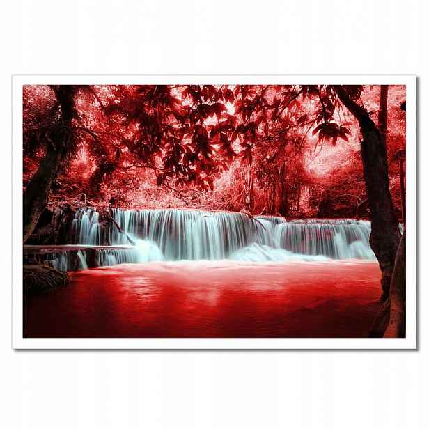 Plakáty v rámu 60x40 Červený vodopád Kaskáda
