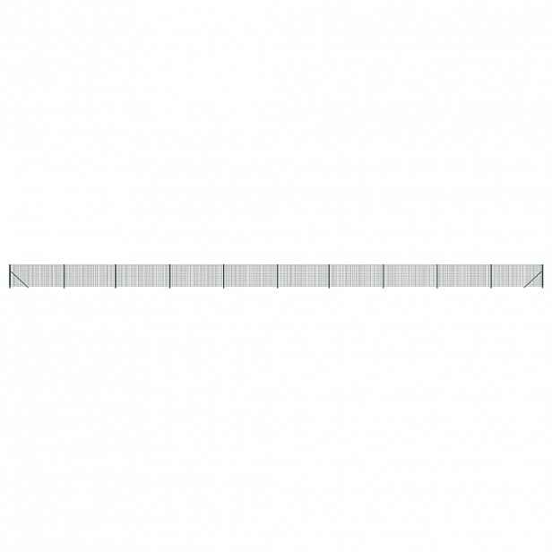 vidaXL Drátěný plot s přírubami zelený 0,8 x 25 m