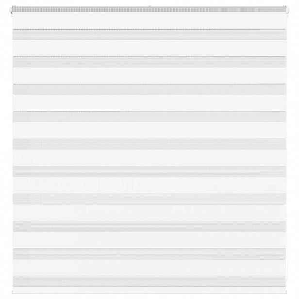 vidaXL Zebra roleta bílá 140x100 cm šířka látky 135,9 cm polyester