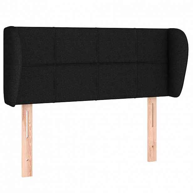 vidaXL Čelo postele typu ušák černé 93x23x78/88 cm textil