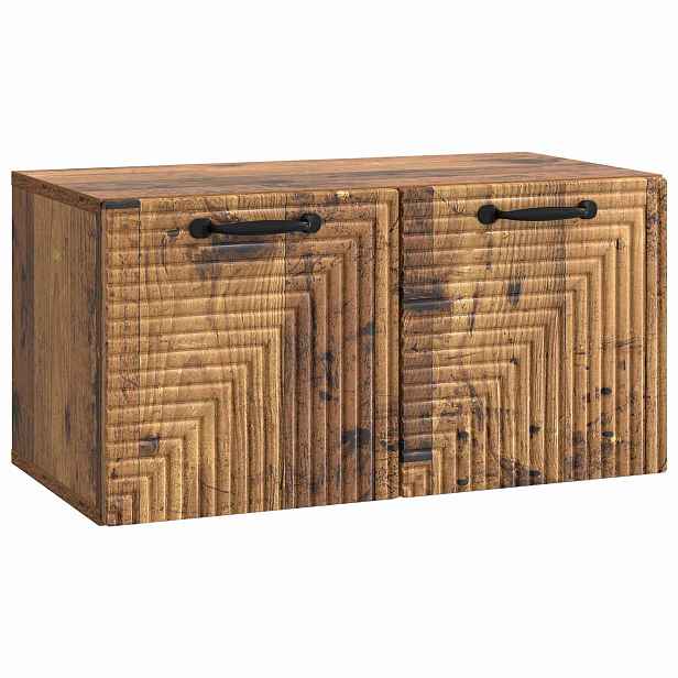 vidaXL Nástěnná TV skříň Nástěnný Staré dřevo 59,5 x 31 x 30 cm