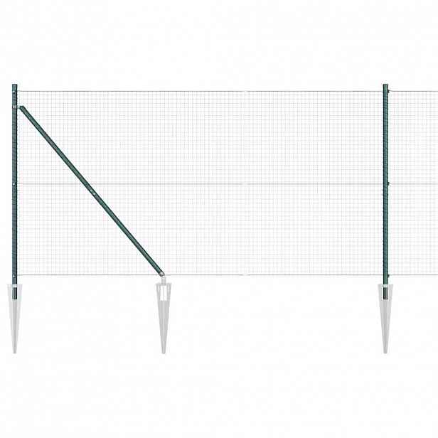 vidaXL Svařované drátěné ploty s hroty 10 x 1,4 m Ocel potažená PVC