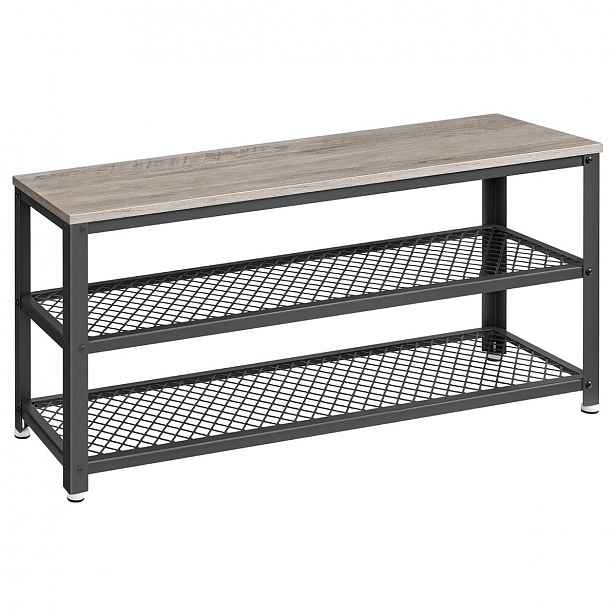 Botník E1078 GREY, šedá, 2 patra