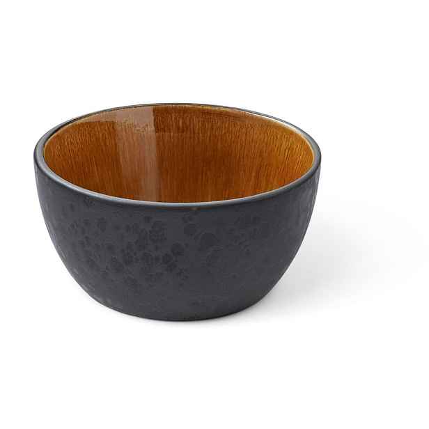 Černá/jantarová miska na polévku/na salát z kameniny 600 ml Gastro Black/Amber – Bitz