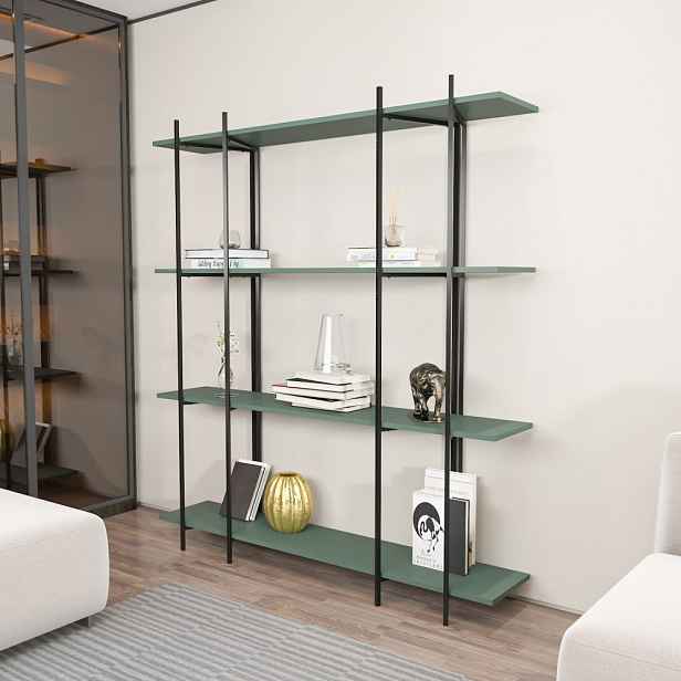 Knihovna Moss - Green, Black