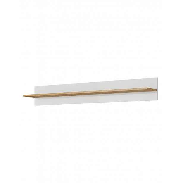 Police Arco J, 138 cm, bílá / dub grandson