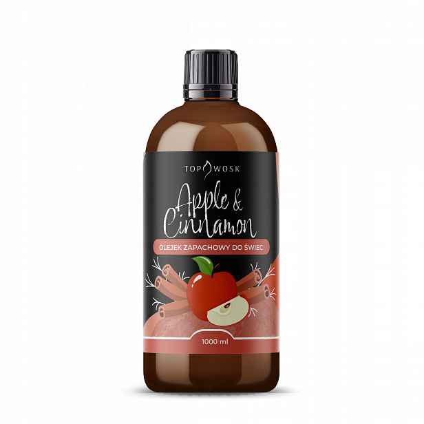Vůně do svíček parafínového vosku vonný olej Apple&cinnamon 1000 ml