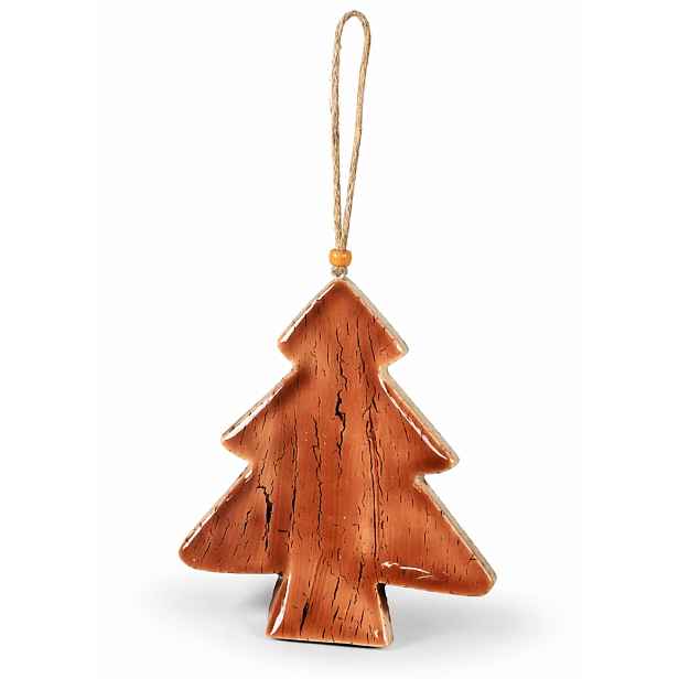 Závěsná vánoční ozdoba GLAZE TREE 16 cm, hnědá
