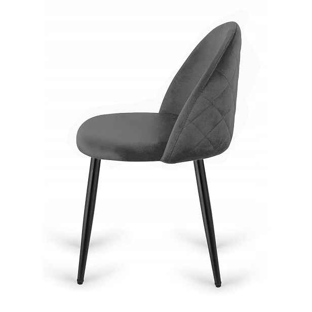 Čalouněná židle Gloria Dark Grey Velvet Lugano