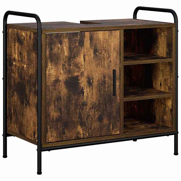 vidaXL Koupelnová skříň Kouřový dub 65,5 x 34 x 61 cm Kompozitní dřevo