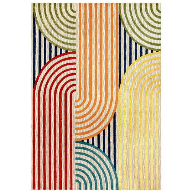 Koberec na terasu barevný 80x150 cm, abstraktní, moderní
