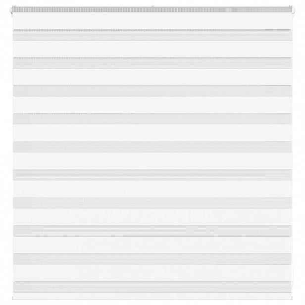 vidaXL Zebra roleta bílá 145x100 cm šířka látky 140,9 cm polyester