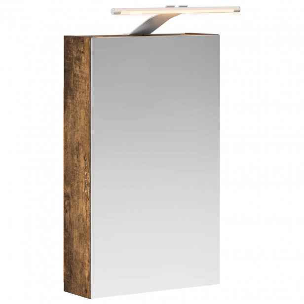 vidaXL Koupelnová zrcadlová skříň Kouřový dub 30 x 10,5 x 50 cm