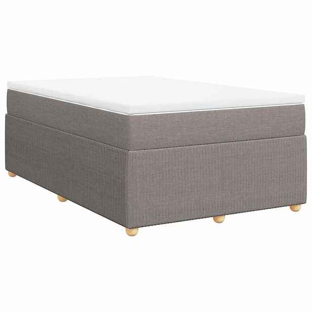 vidaXL Box spring postel s matrací taupe 120x200 cm textil