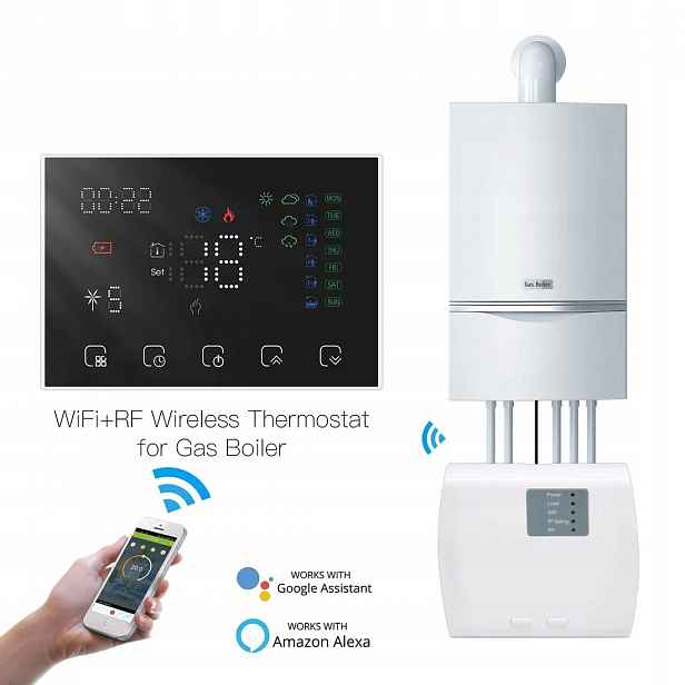 Bezdrátový termostat, regulátor kotle, regulátor Smart Wi-Fi 5A Moes Tuya