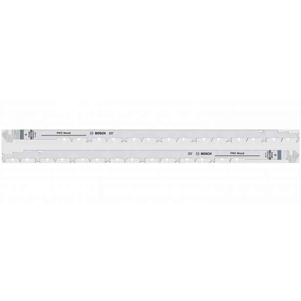 Bosch - Sada pilových plátků na dřevo 2+3 TPI, délka 408 mm, 2 ks 2608632120