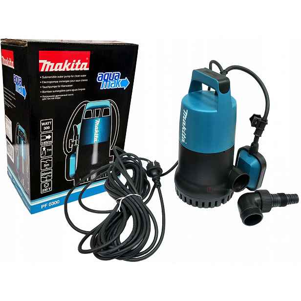 Makita Ponorná Elektrická Ponorná Pumpa PF0300 300W 140 l/min, max. 9 m