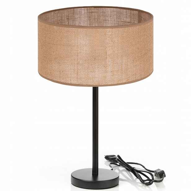 Noční Lampa Stolní Kancelářská Boho Jutová 30CM