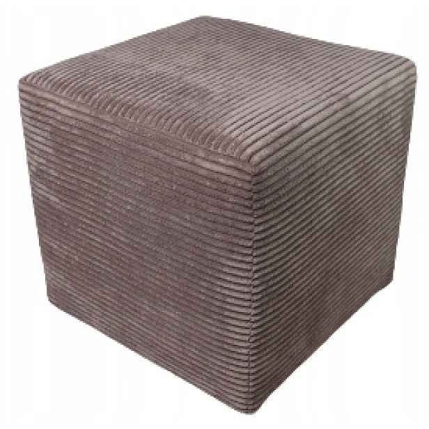 Taburet čtverec 40 cm Poso Lincoln manšestr hrubý velur