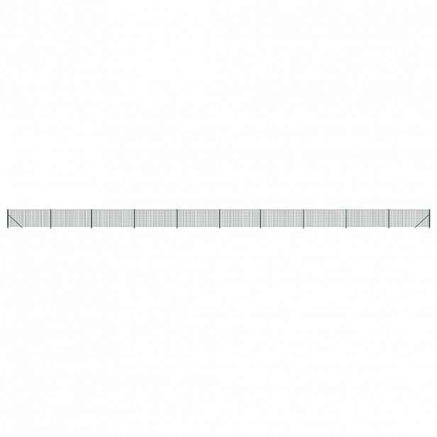 vidaXL Drátěný plot s přírubami zelený 1,1 x 25 m