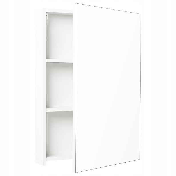 Koupelnová skříňka se zrcadlem 76x50x12 cm závěsná, úzká do koupelny, pevná