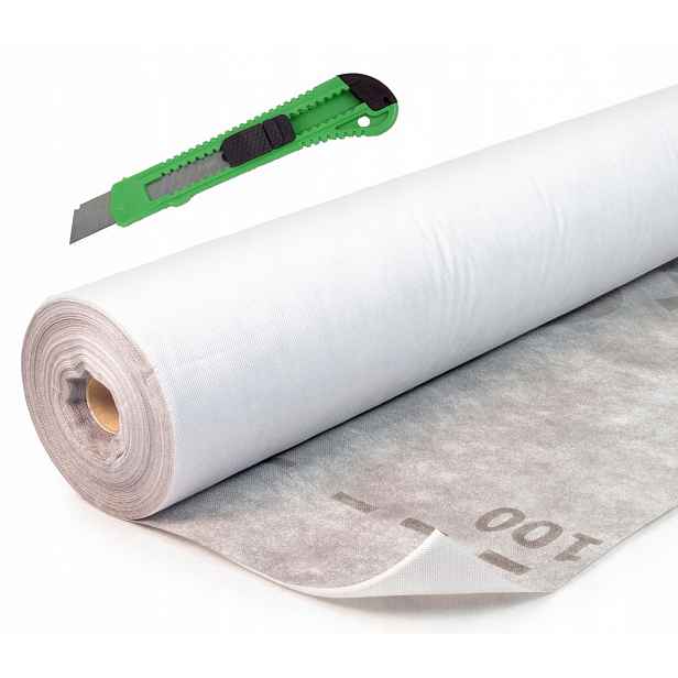 Nárazová Střešní Membrána Větrodolná Střešní Fólie 100 g 1,5 m x 20 m 30 m²
