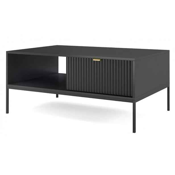 Piaski Konferenční stolek Nova 104 cm černý/černý rám