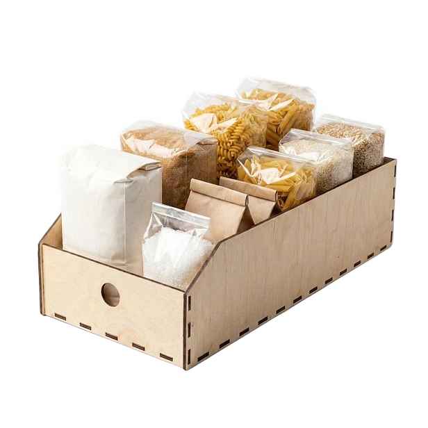 usporadejto.cz Úložný box, dřevěný 20x50x12cm - do spíže i do skříně VASKY20