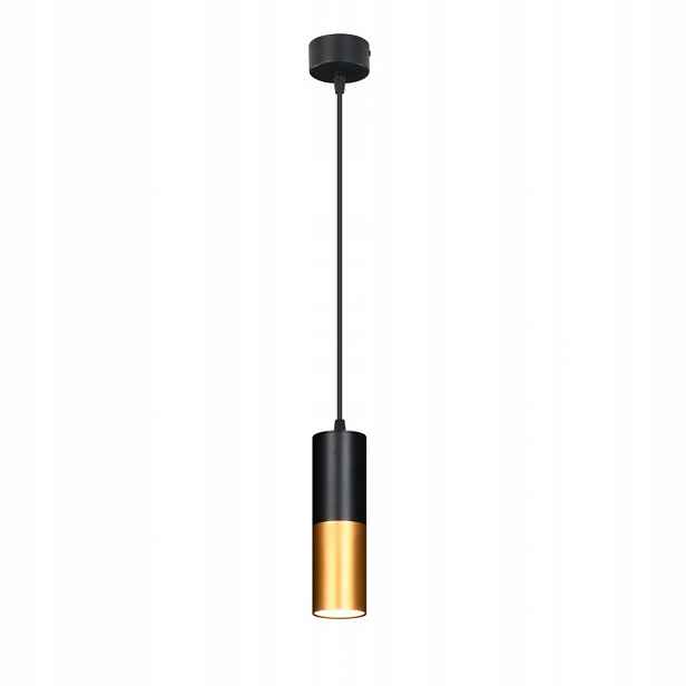 Závěsná lampa tuba zlatá/černá 15W GU10 Tuba 31-77677 Candellux