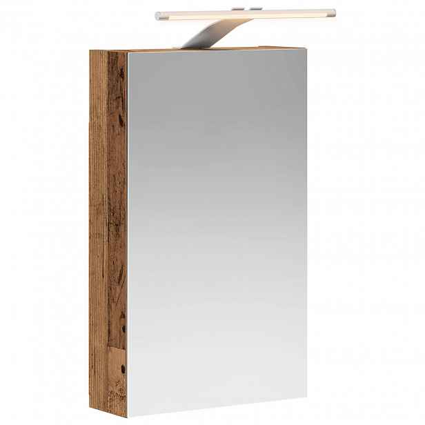 vidaXL Koupelnová zrcadlová skříň Staré dřevo 30 x 10,5 x 50 cm
