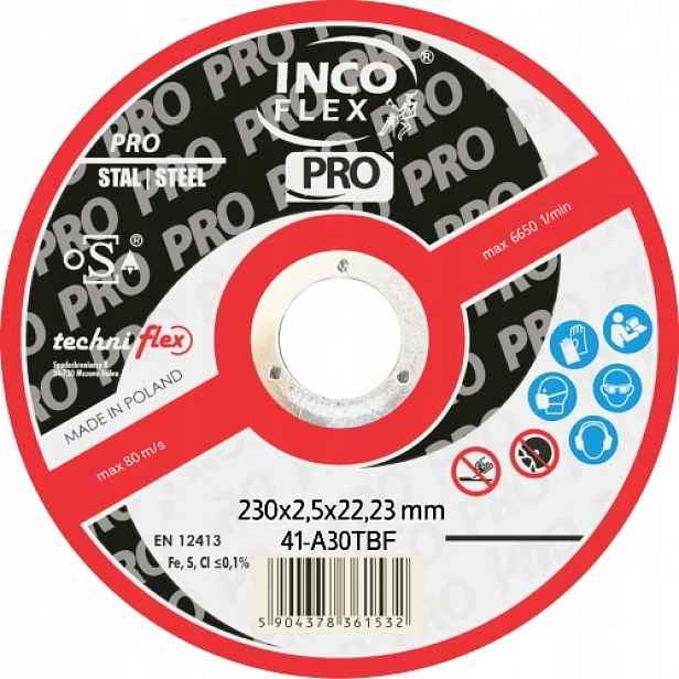230x2,5x22,23 Kotouč Incoflex Pro Ocel Komplet 25 ks