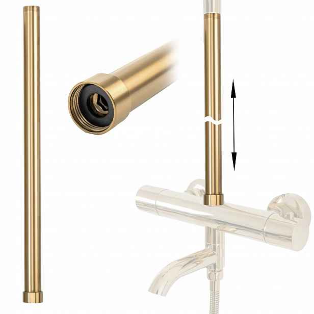 Prodlužovací Kabel Pro Sprchový Set Rea Zlatý Kartáčovaný 50 cm