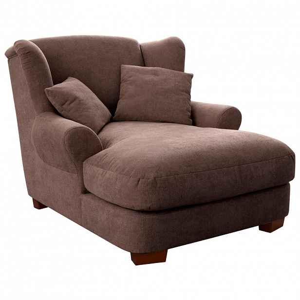Sit & More XXL KŘESLO, textil, šedohnědá