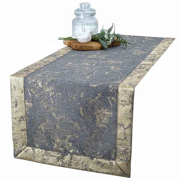 Šitý běhoun s manžetou 5 cm 6112-2502 55x160 cm