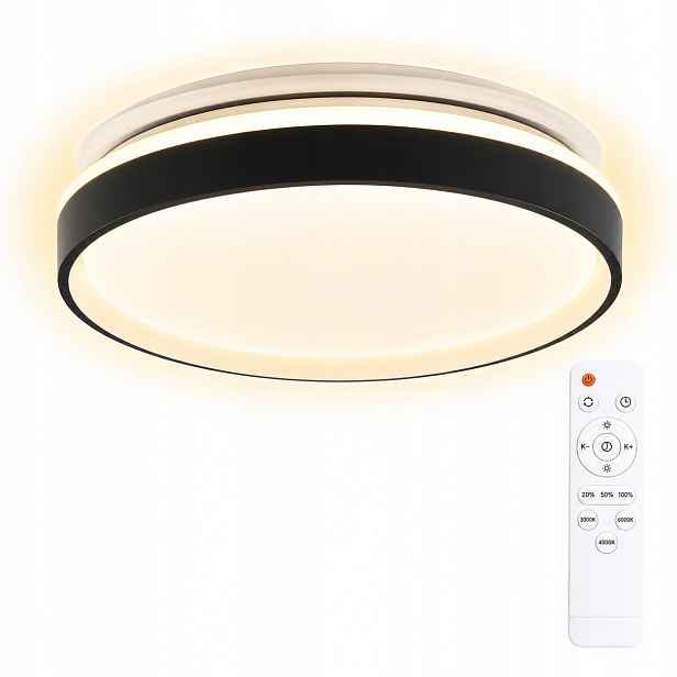 Stropní Svítidlo Led Stropní Svítidlo 72W Cct IP44 Dálkový Ovladač Stmívatelná Hedvika Goldlux