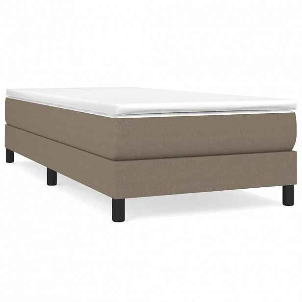 vidaXL Rám postele s boxspringem taupe 100 x 200 cm textil