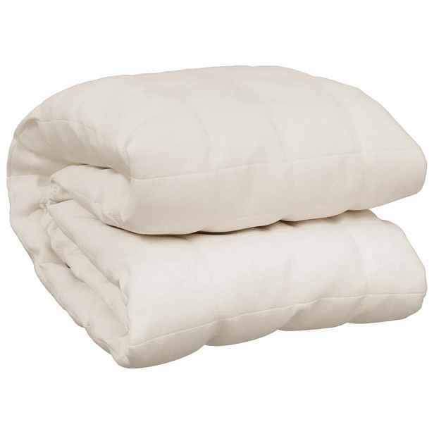 vidaXL Zátěžová deka světle krémová 200 x 225 cm 9 kg textil