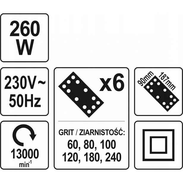 Yato Oscilační Bruska 260 W