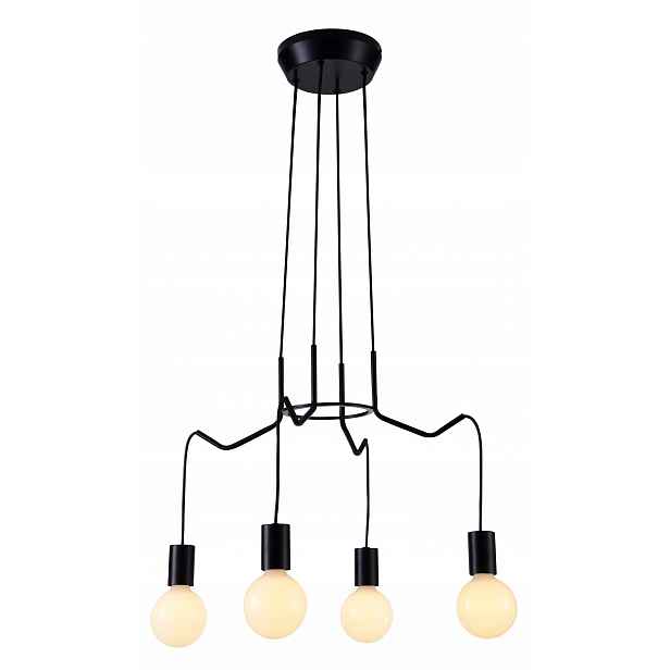 Závěsné svítidlo černé mat 4x40W Basso Candellux